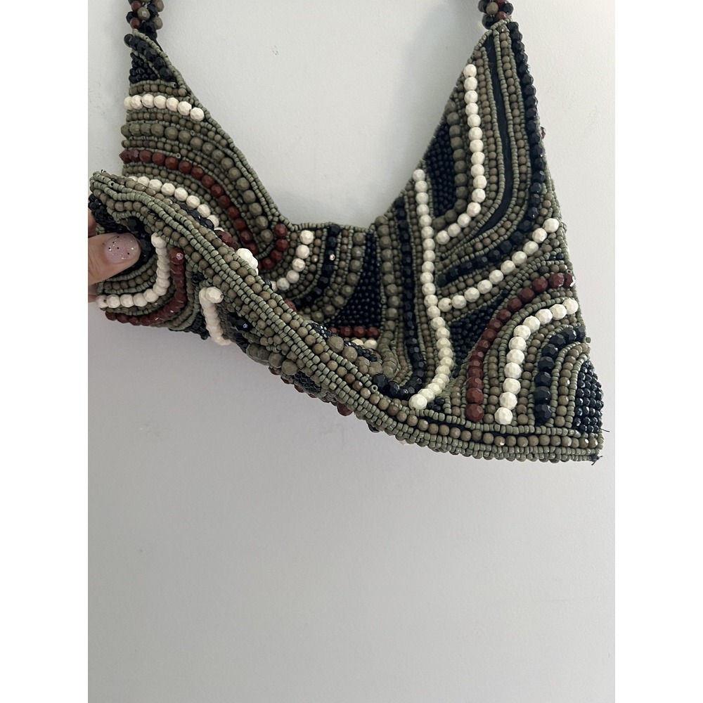 From India To You Viral Beaded Hobo Bag Boho Hippie Bohemain Retro Handbag Purse - Picture 5 of 10